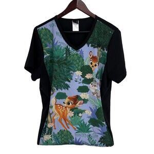 Bambi Cherokee Scrubs Tooniforms Disney V Neck Top L Bambi Thumper TF627 BAAU